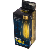 Лампа накаливания Uniel Vintage. Форма конус IL-V-ST64-60/GOLDEN/E27 VW02 UL-00000482