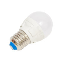 Светодиодная лампа Uniel Форма шар, матовая. Серия ЯРКАЯ LED-G45 7W/WW/E27/FR UL-00002420