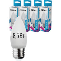 Светодиодная лампа КОСМОС LED 8.5Вт Свеча 220В E27 4500К LkecLED8.5wCNE2745 478690