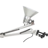 Настольный светильник под лампу IN HOME СНС-13С на струбцине 60Вт E27 СЕРЕБРО 4690612012889