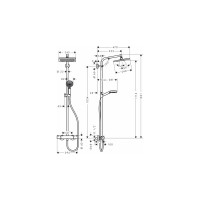 Душевая система HANSGROHE 27271000 Crometta Е 240 1jet Showerpipe 00000048373