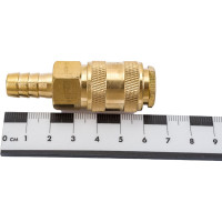 Быстроразъем пневматический Эврика с клапаном елочка 10мм латунь ER-BSE1-4SH 935705