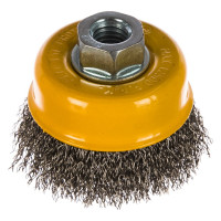 Щетка Чашка (75 мм; М14; витая нержавеющая проволока 0.3 мм) для УШМ DENZEL 746043