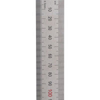Стальная линейка 500х30х1 мм, цветная шкала 0,5 мм Kinex (K-MET) 1022-02-050