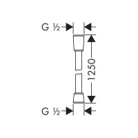 Шланг для душа HANSGROHE 28272000 Isiflex'B 125 см 00000007942