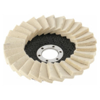 Круг полировальный лепестковый из натурального войлока (125х22,2 мм) MATRIX 75934