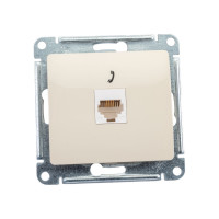 Механизм телефонной розетки Systeme Electric (Schneider Electric) GLOSSA, RJ11, бежевый GSL000281T