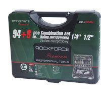Набор торцевых головок и вставок 1/2 & 1/4DR 6-гранных ROCKFORCE RF-4941-5-PREMIUM(26256)