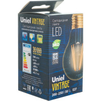 Светодиодная лампа Uniel GLV21GO Vintage. Форма A, золотистая колба LED-A60-6W/GOLDEN/E27 UL-00002355