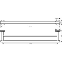 Двойной полотенцедержатель HANSGROHE 41712000 Logis Universal 00000061842