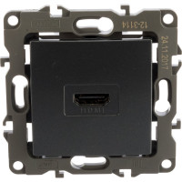 Розетка ЭРА 12-3114-12 HDMI, IP20, 12, графит Б0027487