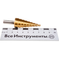 Сверло ступенчатое (4-20 мм; 9 ступеней; Р6М5К5) АвтоDело 14786