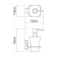 Дозатор для жидкого мыла WasserKraft Лайне (Leine) K-5099