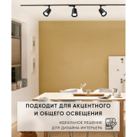 Трековый светодиодный светильник FERON на шинопровод 12W, 1080 Lm, 2700К, черный, AL100 32512