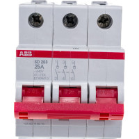 Рубильник ABB 3п SD203 25A рычаг красный 2CDD283101R0025