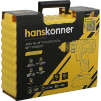 Аккумуляторная дрель-шуруповерт Hanskonner HCD1865BL