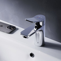 Смеситель для умывальника AM.PM X-Joy, с д/к, излив 100 мм, хром F85A82100