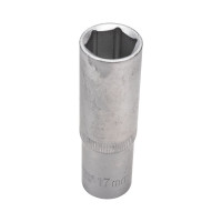 Головка торцевая 6-гранная 17 мм, 1/2", глубокая L=75 мм ROCKFORCE RF-5457717(11566)