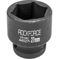 Головка торцевая 6-гранная ударная 27 мм, 1/2", L=43 мм ROCKFORCE RF-44527(804)