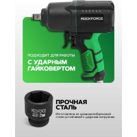 Головка торцевая 6-гранная ударная 27 мм, 1/2", L=43 мм ROCKFORCE RF-44527(804)