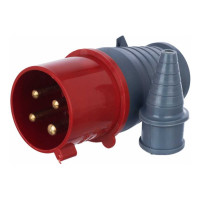 Электрическая кабельная вилка IEK 32А 3P+E 380В IP44 024 ИЭК PSR02-032-4