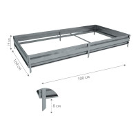 Готовая грядка 1x2 метра, высота 19 см Delta-Park GM100-2Zn 3001038