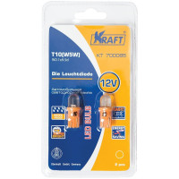Светодиодная лампа KRAFT T10 W5W W2.1x9.5d 12v Yellow KT 700085