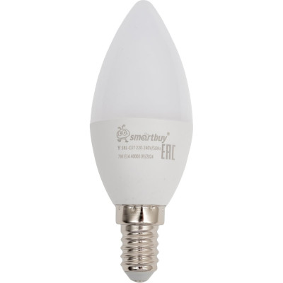 Светодиодная лампа Smartbuy LED C37-07W/4000/E14 SBL-C37-07-40K-E14