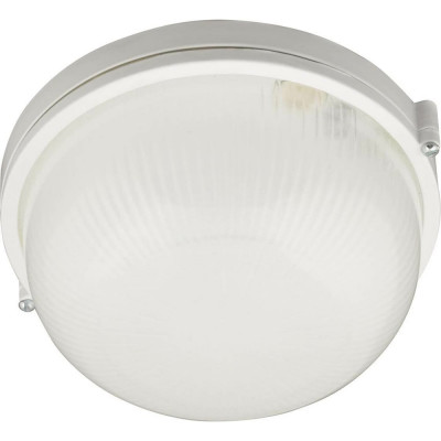 Влагозащищенный светильник Uniel UWL-R01 100W под лампу E27 IP54 WHITE Круг Е27 UL-00006771