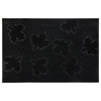 Придверный коврик VORTEX Клен 40х60 см, черный 22463