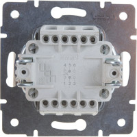 Проходной двойной выключатель LEZARD RAIN белый 703-0288-106