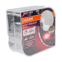 Автолампа Osram H1 55 P14.5s+100 NIGHT SILVER, 2шт 12V ,1,10 64150NBS-HCB