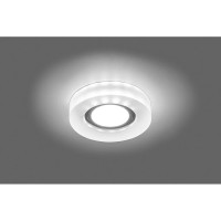 Потолочный встраиваемый светильник с белой LED подсветкой FERON MR16 G5.3 белый матовый 29707
