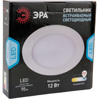 Светодиодный круглый светильник ЭРА LED 1-12-6K LED 12W 220V 6500K Б0019833