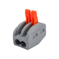 Клемма СВЕТОЗАР соединительная, разъемная, 2-х проводная, 400В, 32А, 0,5-2,5мм2/0,5-4мм2, 2шт 49190-2