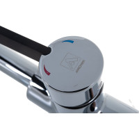 Смеситель для кухни ARGOTECH KLIO, хром/чёрный, пластичный излив, d-35 41038