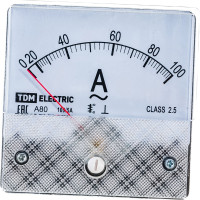 Амперметр TDM ELECTRIC А80Н 100А/5А-2,5, без поверки SQ1102-0232