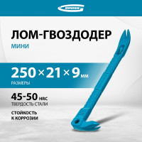 Лом-гвоздодёр мини GROSS 250x21x9мм 25251
