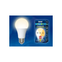 Светодиодная лампа Uniel LED-A60-10W/WW/E27/FR/MB PLM11WH Форма А, матовая UL-00002371