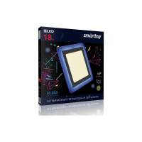 Встраиваемый светильник Smartbuy LED квадрат с подсветкой DLB 18w, 3000K+B, IP20 SBLSq-DLB-18-3K-B