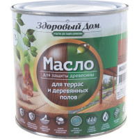 Масло для террас и деревянных полов Здоровый Дом махагон 0,75 л Лк-00009561