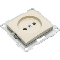 Механизм розетки GUSI ELECTRIC Bravo 1-ой б/з с з/ш, СУ, 16А, 250В, бежевый С10Р2-003