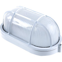 Влагозащищенный светильник Uniel UWL-O02 100W E27 IP54 WHITE овал, решетка, под лампу Е27 UL-00006774