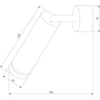 Настенный светодиодный светильник Elektrostandard Glory SW черный a043957