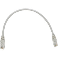 Патч-корд TWT RJ45-RJ45, 4 пары, UTP, категория 5е, 0.3 м, серый, 45-45-0.3-GY