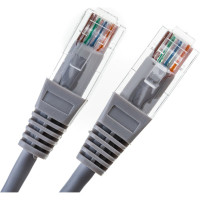 Патч-корд TWT RJ45-RJ45, 4 пары, UTP, категория 5е, 0.5 м, серый, 45-45-0.5-GY