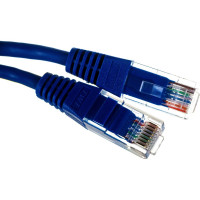 Патч-корд TWT RJ45-RJ45, 4 пары, UTP, категория 5е, 0.5 м, синий, 45-45-0.5-BL