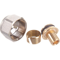 Соединитель обжимной коллекторный KROMWELL EUROS EВРОКОНУС для PEX трубы O20x2 - 3/4" EU.ST3288040 20x2x34_k