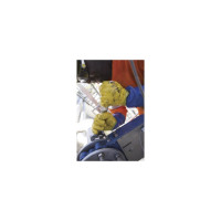 Трикотажные удлиненные перчатки с двойным нитриловым покрытием Delta Plus цвет желтый, р.9 VV911JA09