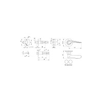 Ручка защелка PUNTO 6020 AC-P без фик. медь 34635